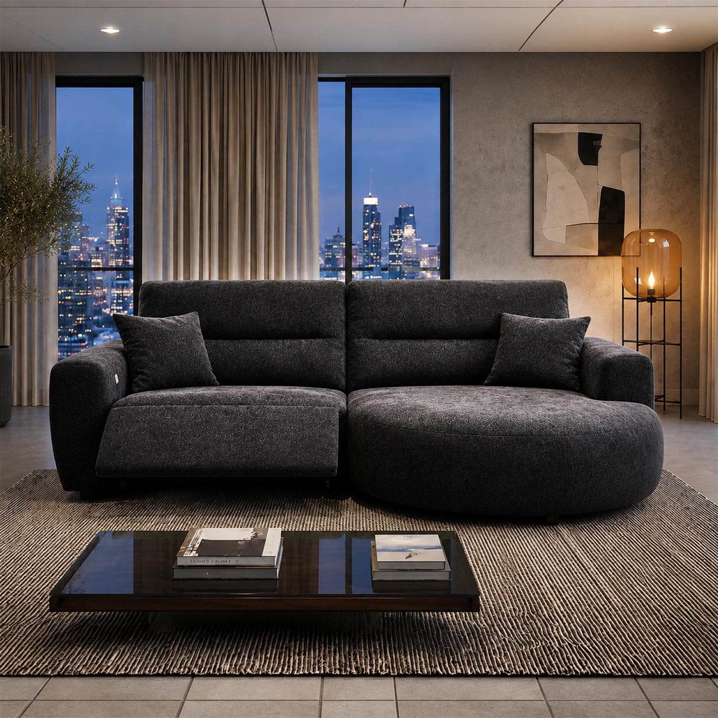 Denton Electric Recliner Chaise Sofa Left or Right Hand Facing