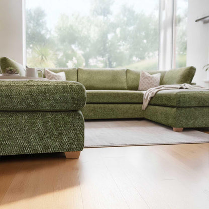 Kenzo U-Shaped 4-5 Seater Chenille Fabric Sofa
