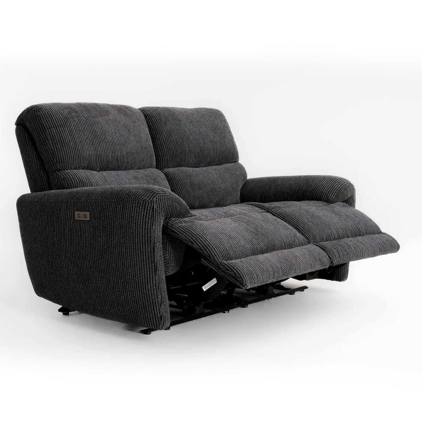 Carla Electric Reclining 2 Seater Sofa Midnight Black USB Charging