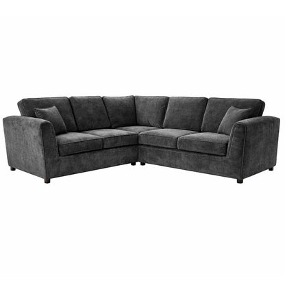 Ascot 5 Seater Corner Sofa Chenille Fabric Beige or Charcoal