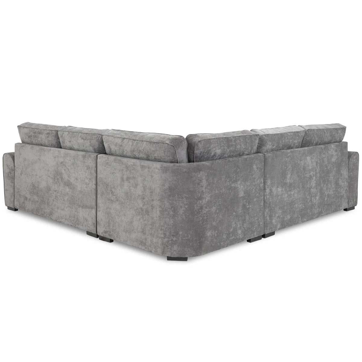 Montford Grey Fabric 5 Seater L Shaped Corner Sofa