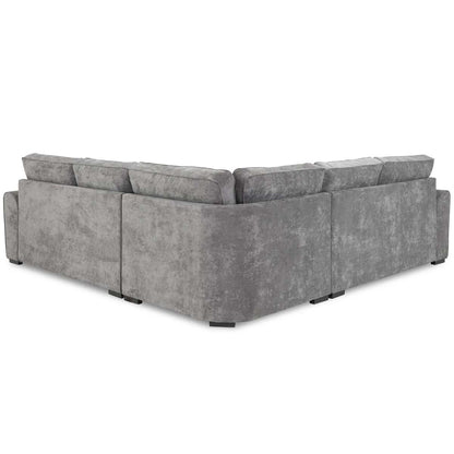 Montford Grey Fabric 5 Seater L Shaped Corner Sofa