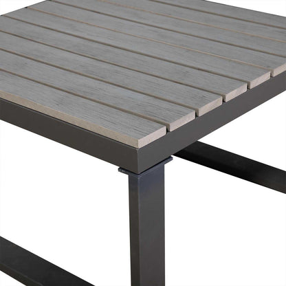 Aluminium Charcoal L Shaped LHF Outdoor Garden Furniture Coffee Table