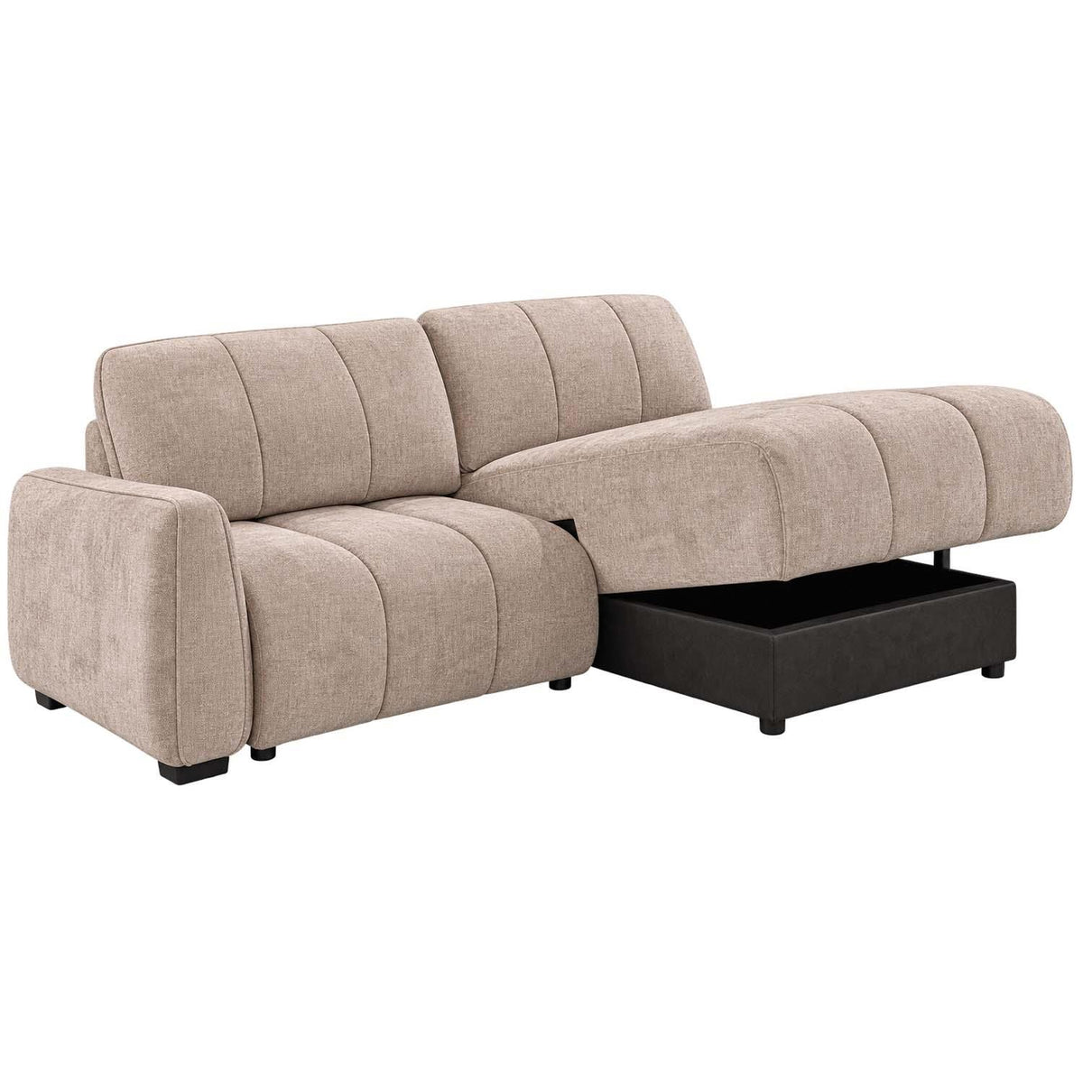 Parkstone Universal Corner Sofabed with Storage Beige Green or Grey
