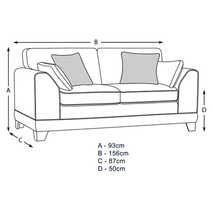 Hilliard Fullback Fabric Sofa Suite - 3