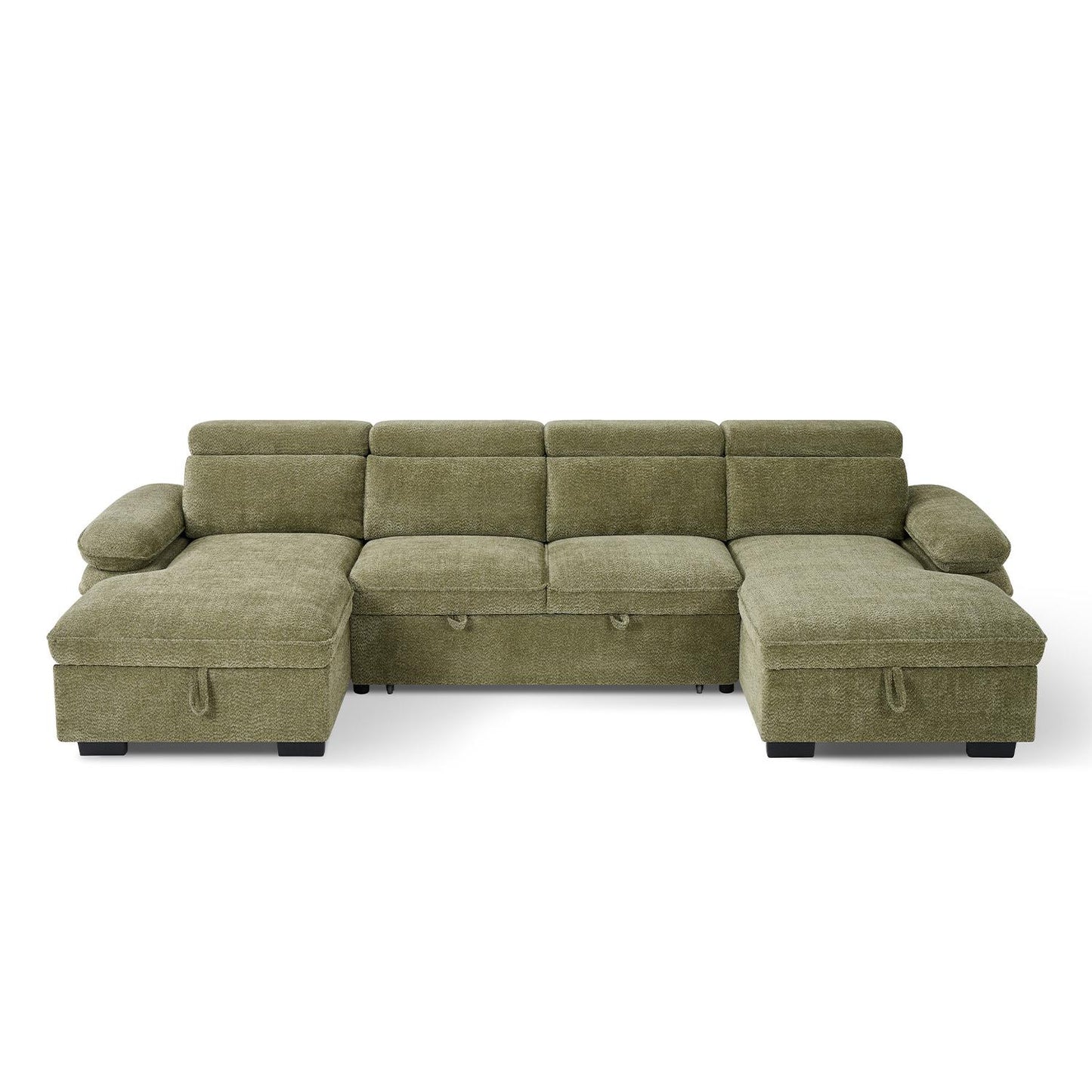 Blake U Shaped 5 Seater Fabric Corner Sofa Bed