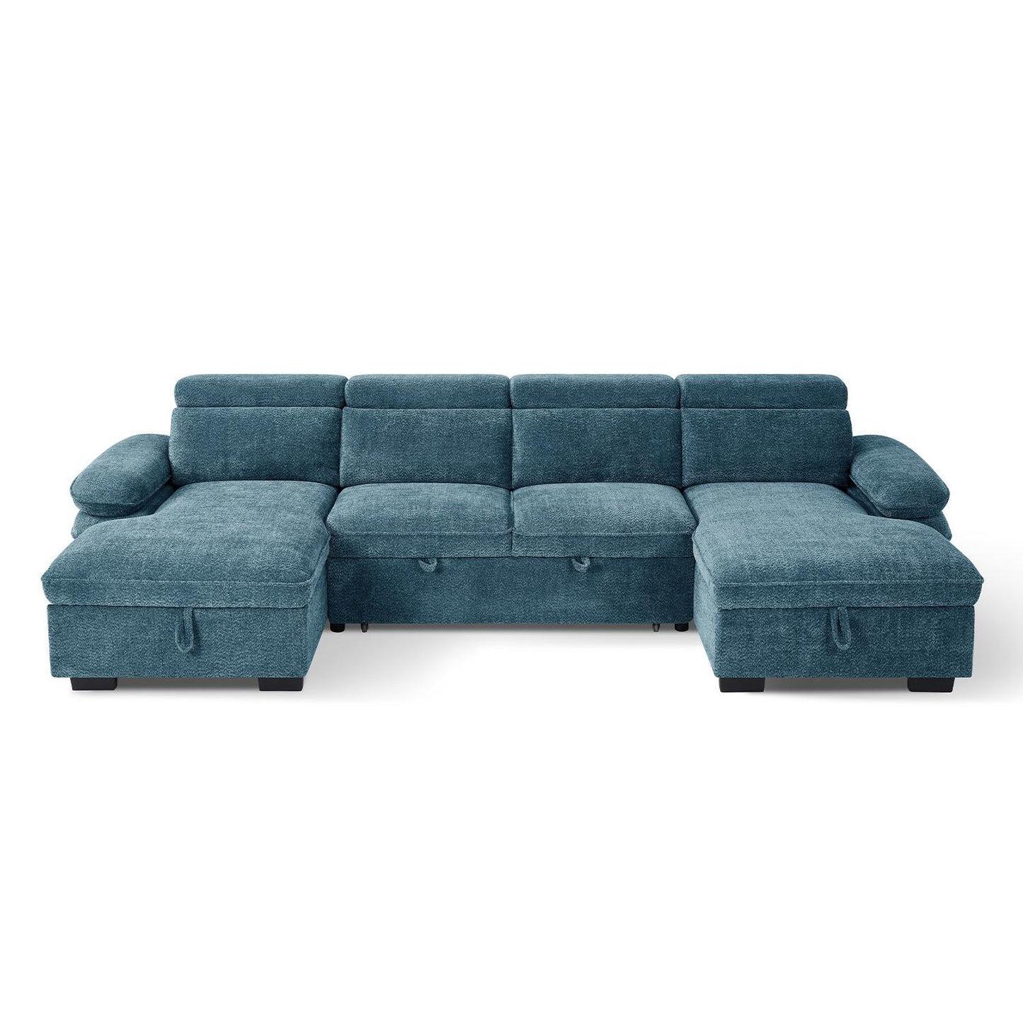 Blake U Shaped 5 Seater Fabric Corner Sofa Bed