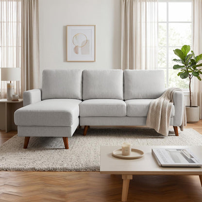 Jasper Universal Corner Sofa Reversible Chaise Dark Grey Grey Beige