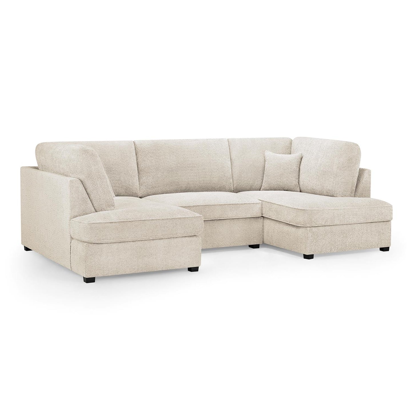 California Boucle Beige or Grey U shaped 6 Seater Sofa