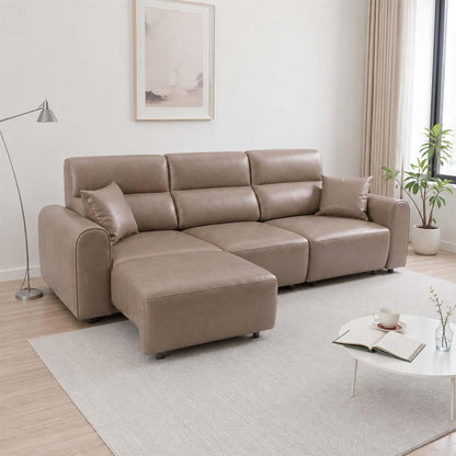 Corby 3 Seater Electric Recliner Sofa Leather Look High Back Design
