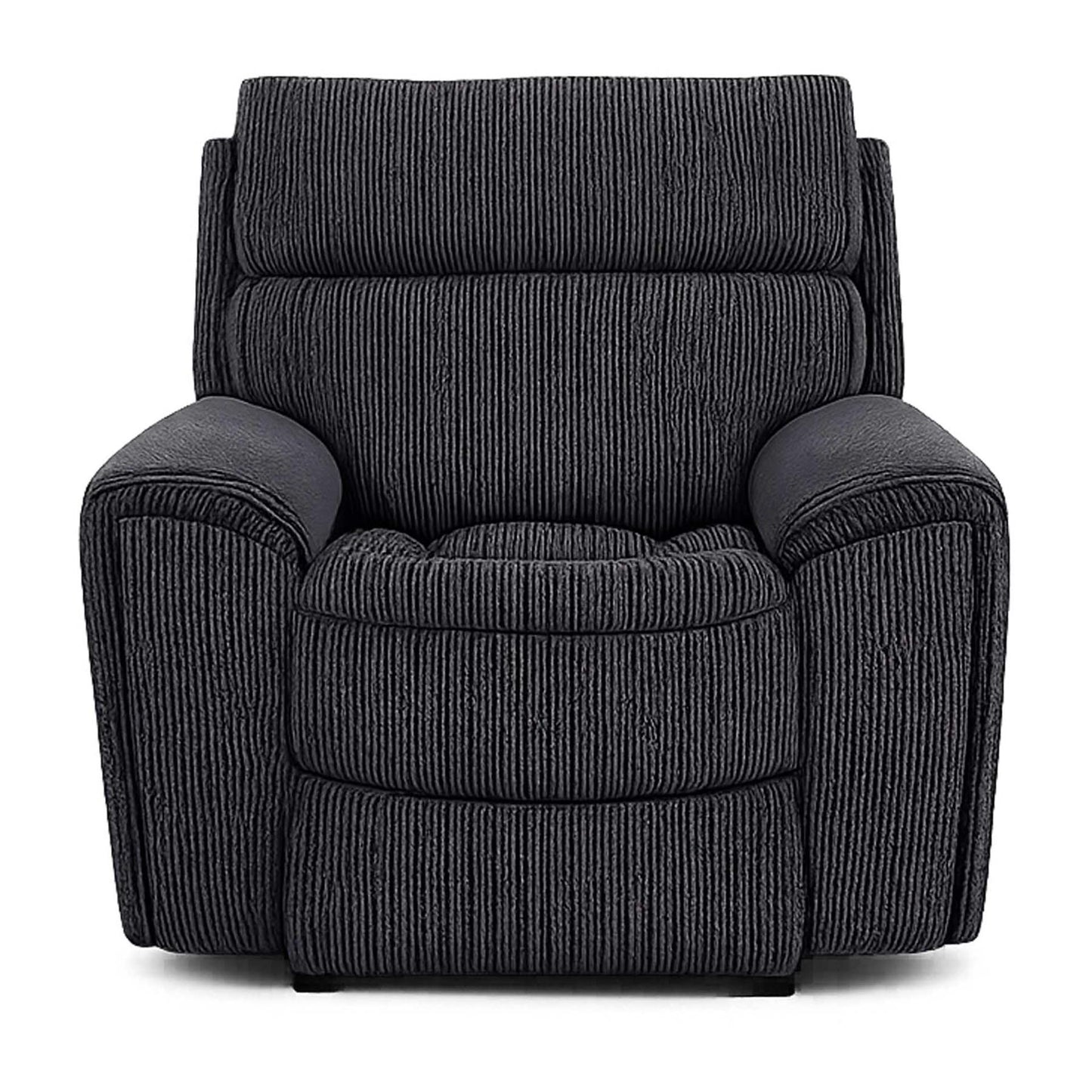Lois Electric Power Reclining Armchair Single Seater Midnight Black