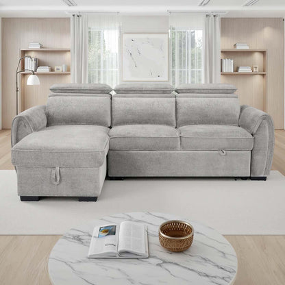 Carlo Universal Corner Sofabed with Storage & Adjustable Headrests
