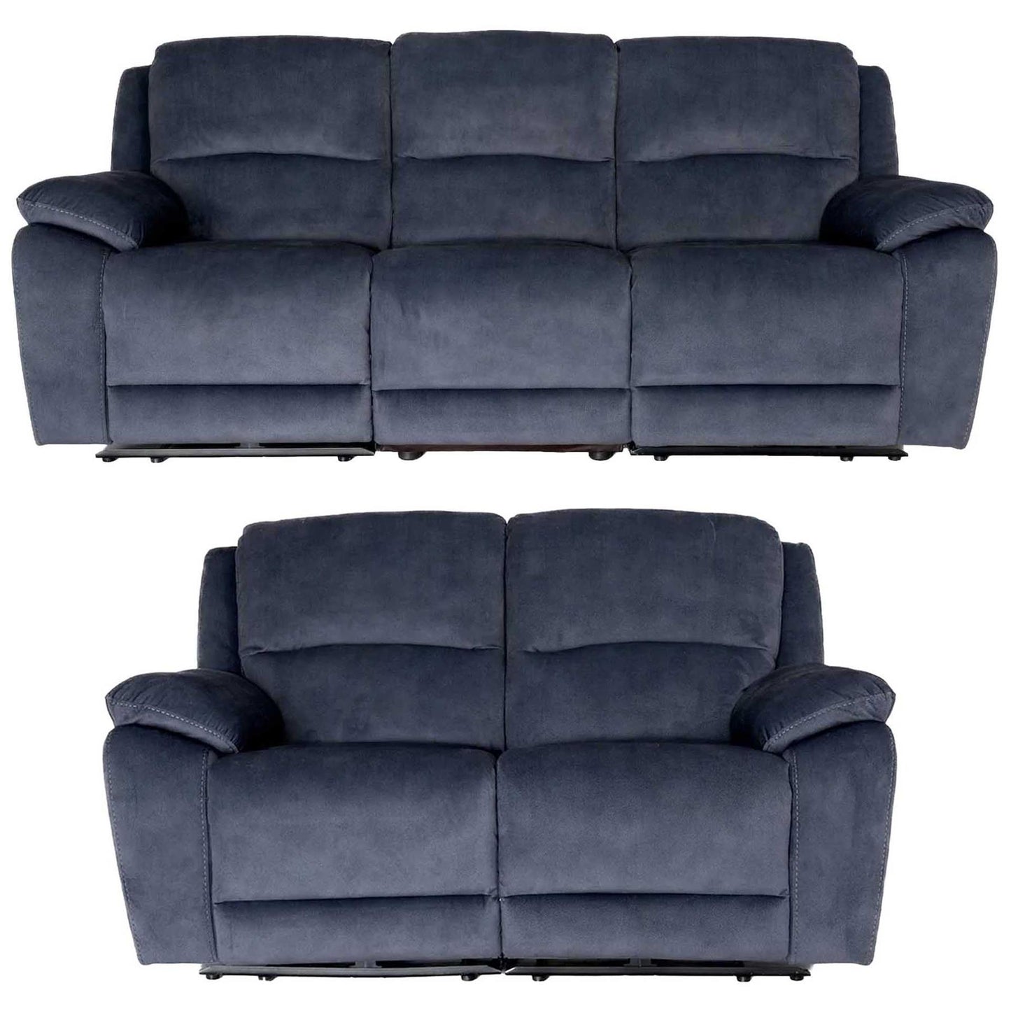Bella Electric Reclining 3 Piece Sofa Suite 3 + 2 + 1 Grey