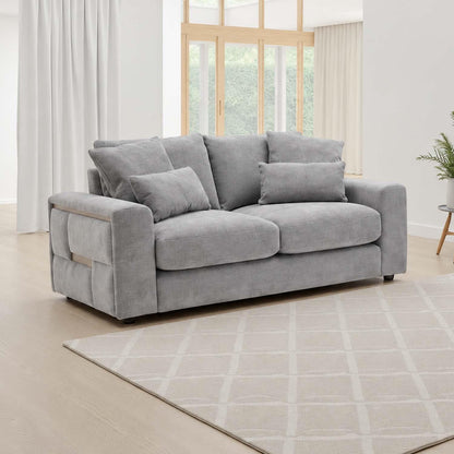 Juno 2 Seater Chenille Sofa with Removable Seat & Back Cushions