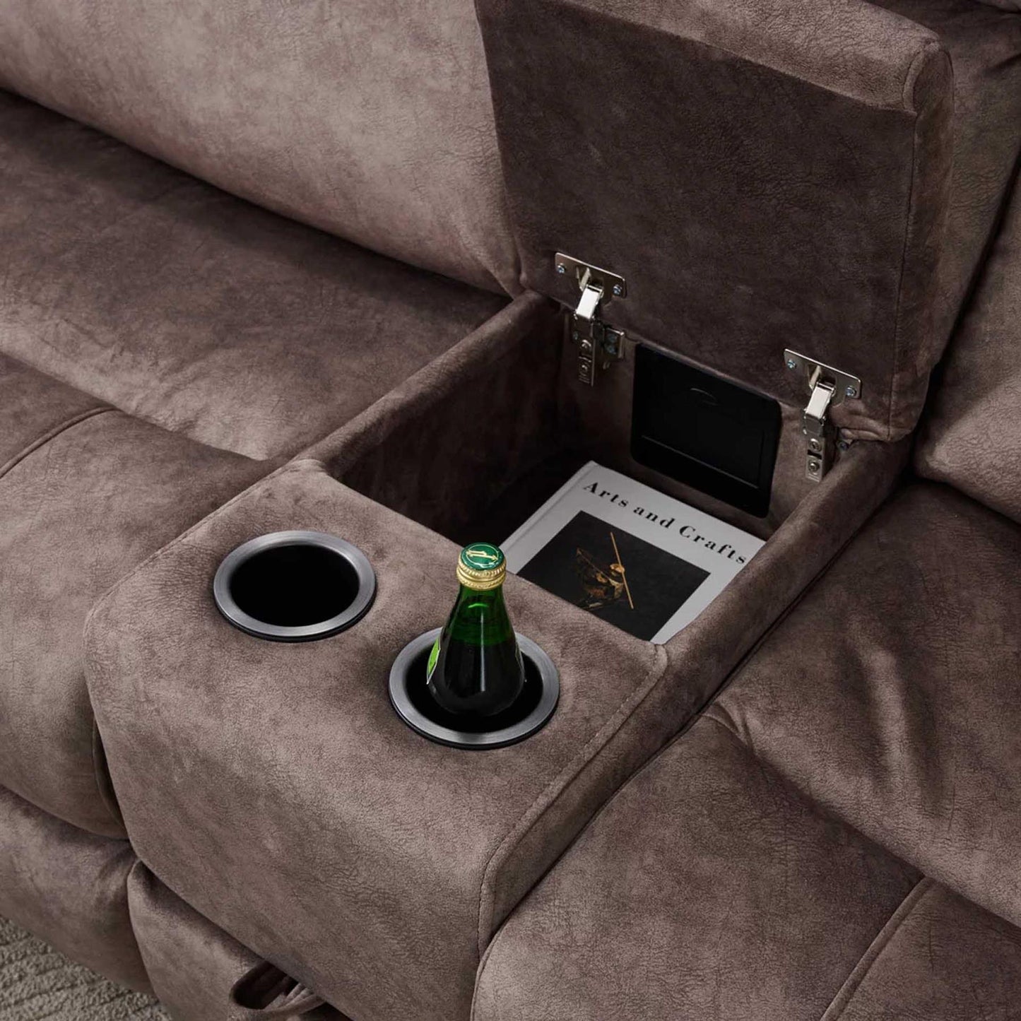 Valtos 2 Corner 2 Fabric Electric Reclining Corner sofa Grey or Brown
