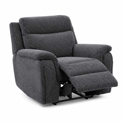 Maeve Electric Reclining Armchair Single Seater Midnight Black