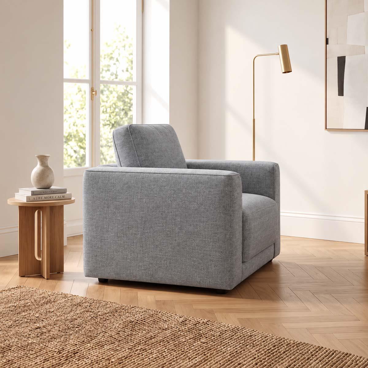 Melrose Woven Fabric 3 + 2 + 1 Three Piece Sofa Suite Beige or Grey