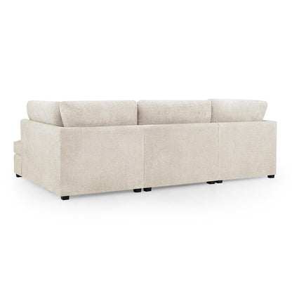 California Boucle Beige or Grey U shaped 6 Seater Sofa
