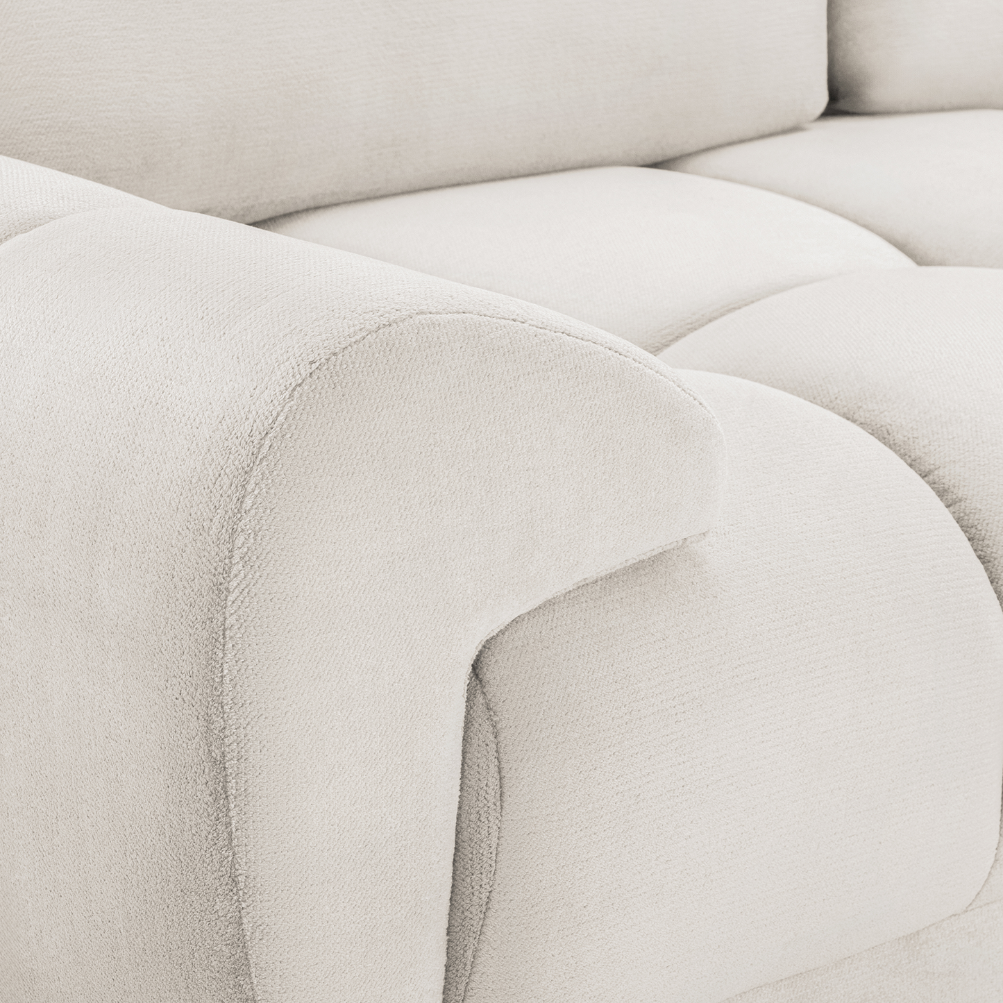 Zura Plush Velvet Large 3 Seater Sofa | Cream, Grey or Mocha