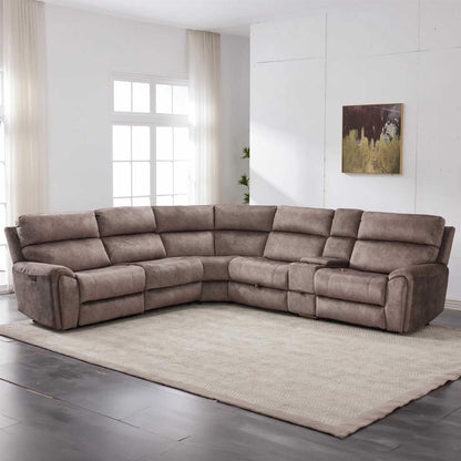 Valtos 2 Corner 2 Fabric Electric Reclining Corner sofa Grey or Brown