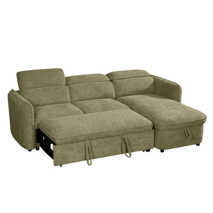 Ria L Shaped 4 Seater Fabric Corner Sofa Bed