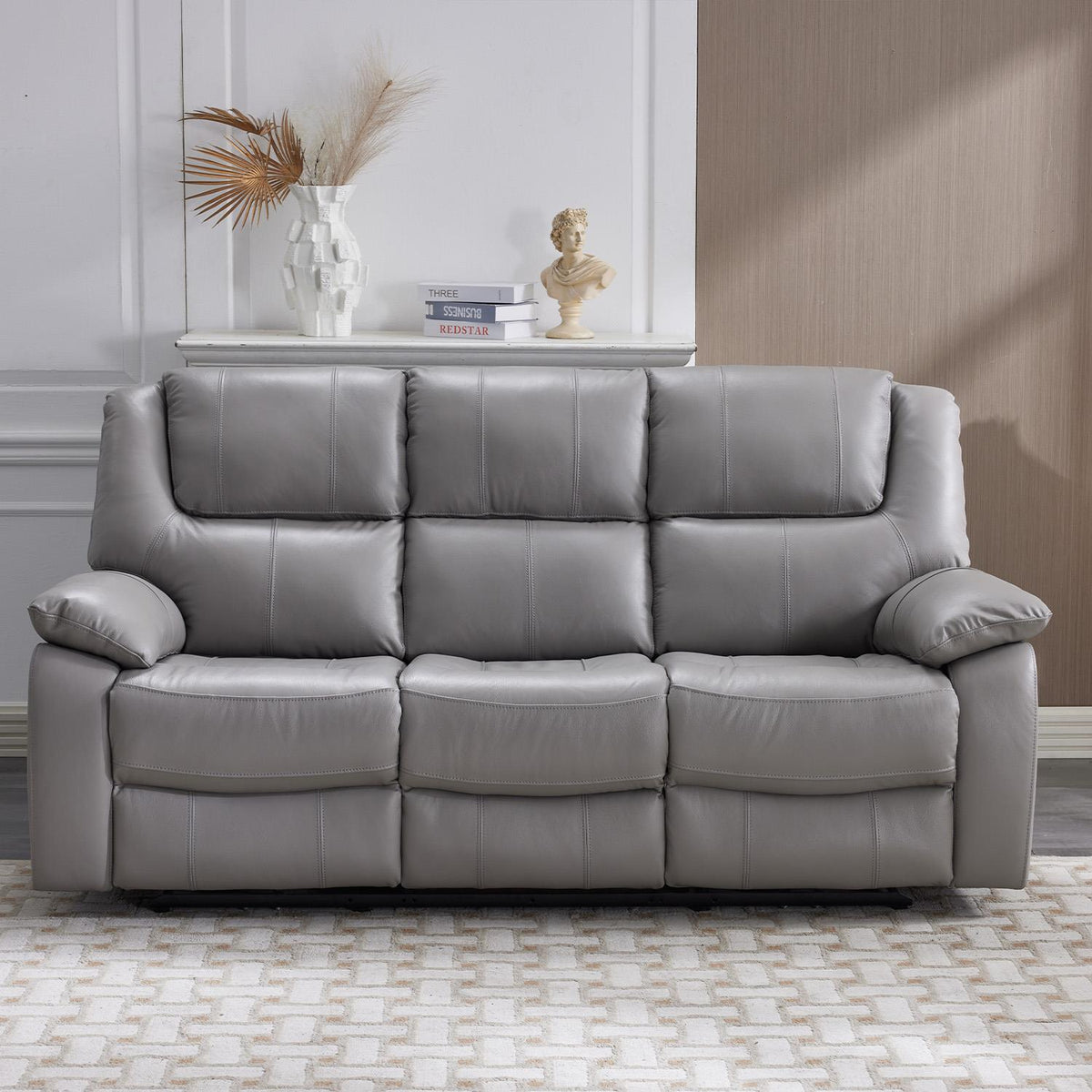 Knowle Electric Reclining 3 Seater Sofa Settee  Pisa Grey USB Charging