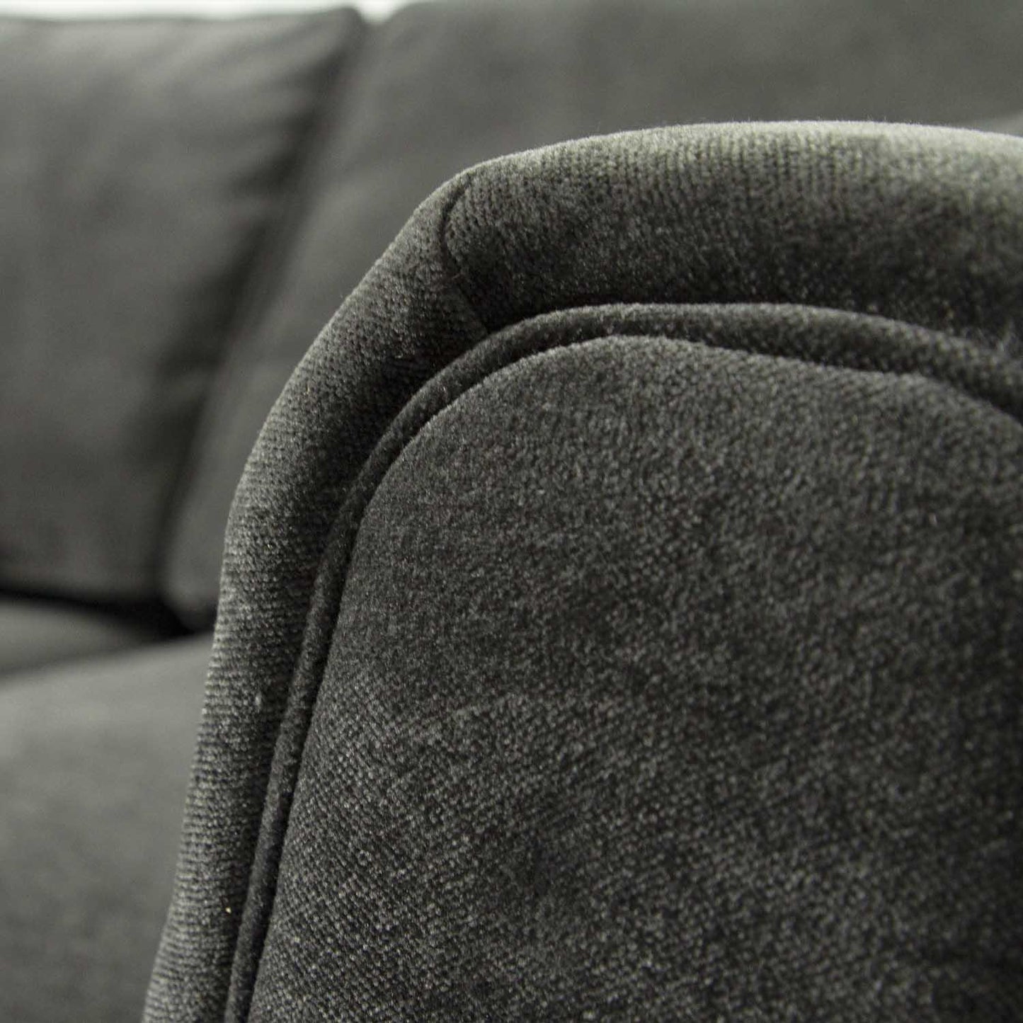 Ascot Large 3 Seater Sofa Chenille Fabric Beige or Charcoal