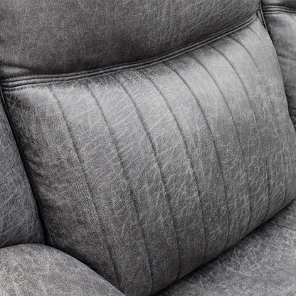 Lennox Grey Tech Fabric 3 + 2 + 1 Sofa Suite with Electric Recliner