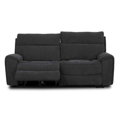 Lois Electric Reclining Sofa Suite 3 + 2 Midnight Black