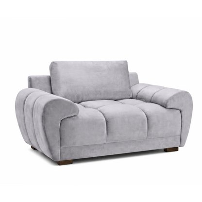 Zura Plush Velvet Large Armchair | Cream, Grey or Mocha