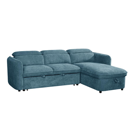 Ria L Shaped 4 Seater Fabric Corner Sofa Bed