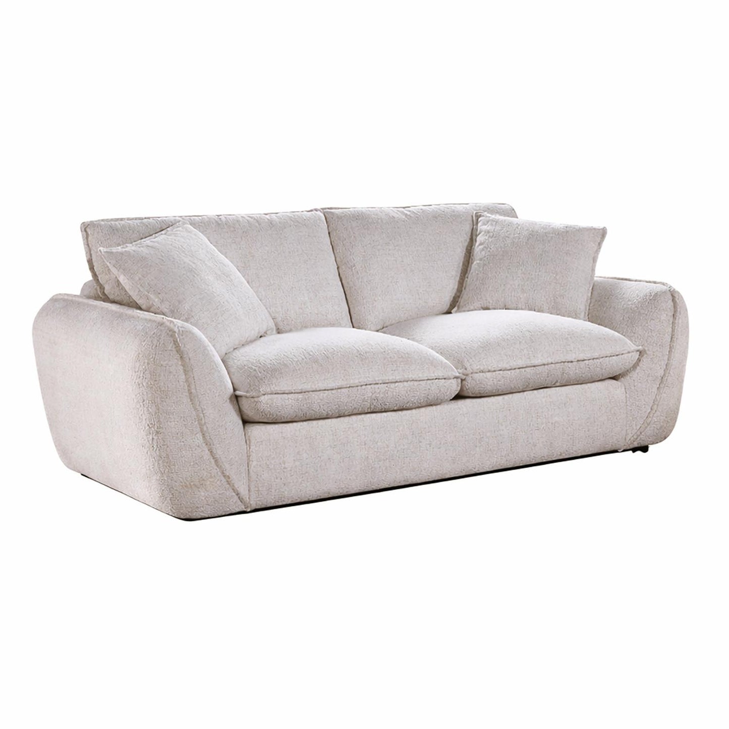Berti Beige or Grey Fabric 2 Seater Sofa