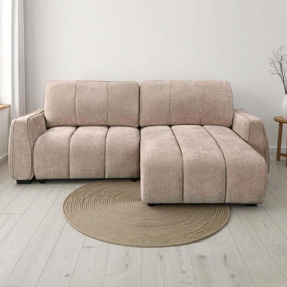 Parkstone Universal Corner Sofabed with Storage Beige Green or Grey