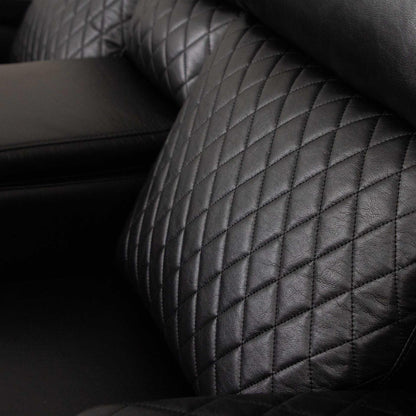 Felix Black or Grey Leather Electric Reclining Sofa Suite USB Cup Holder