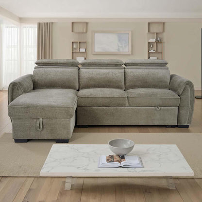 Carlo Universal Corner Sofabed with Storage & Adjustable Headrests