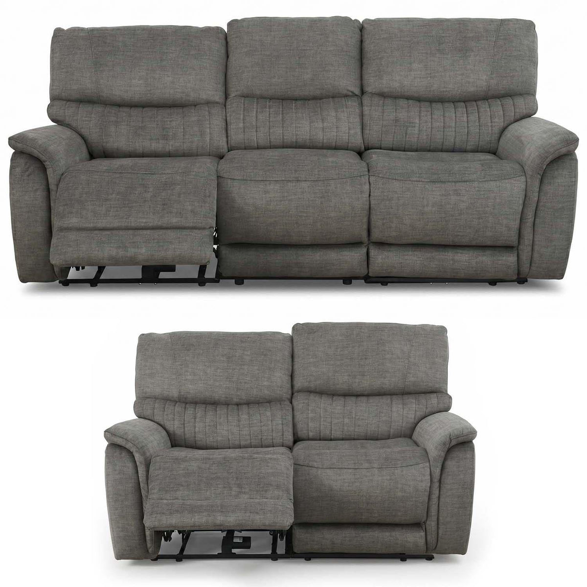 Hoxley Electric Reclining Sofa Suite 3 + 2  Charcoal