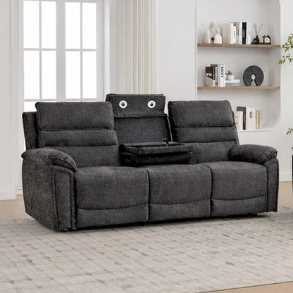 Sicily 3 + 2 Electric Power Grey Fabric Recliners Sofa Suite