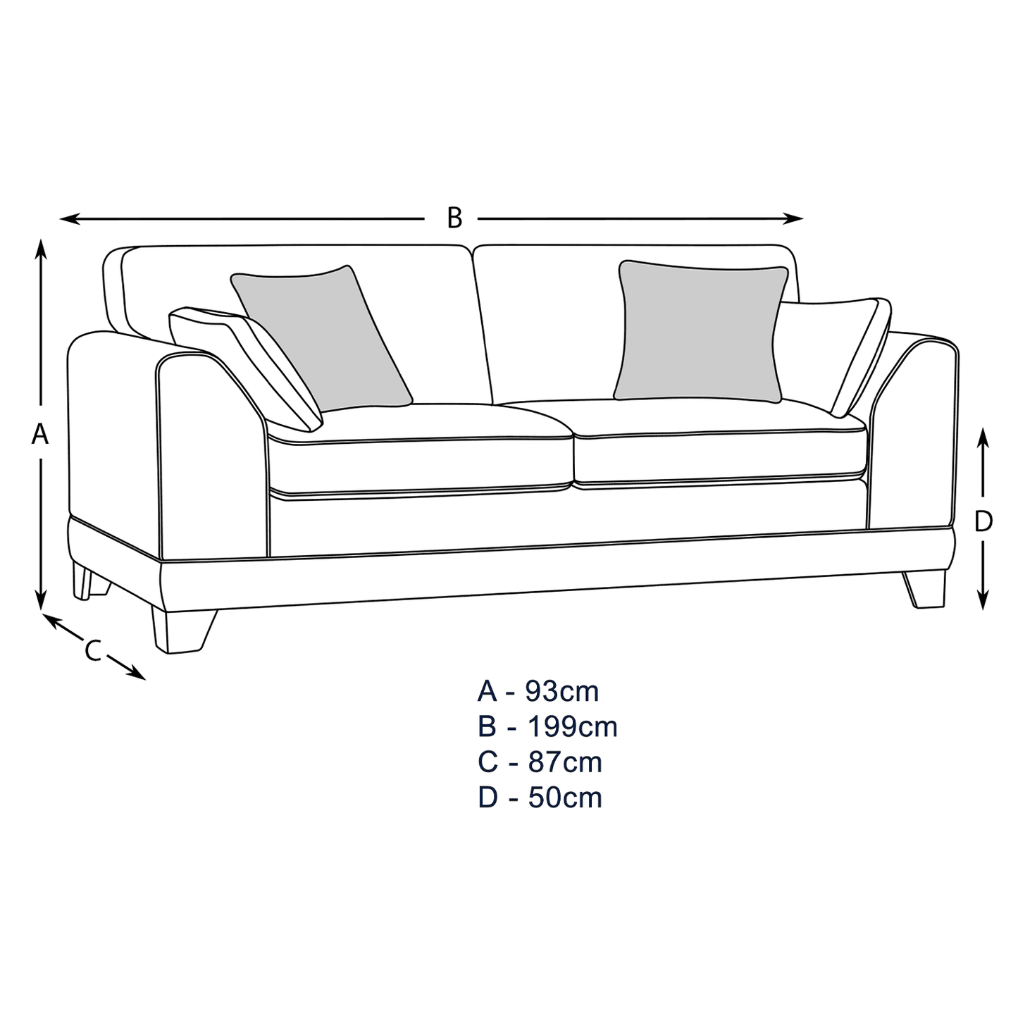 Hilliard Fullback Fabric Sofa Suite - 2