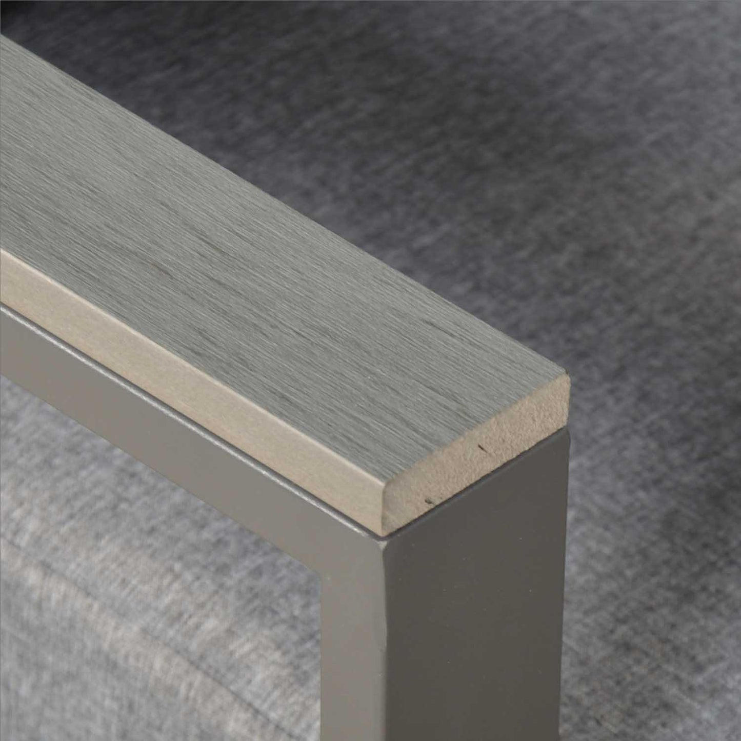 L Shaped Aluminium Grey Frame + Coffee Table Outdoor Garden Furniture