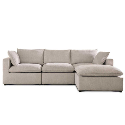Symphony Chenillle Fabric Modular Chaise L shaped Corner Sofa
