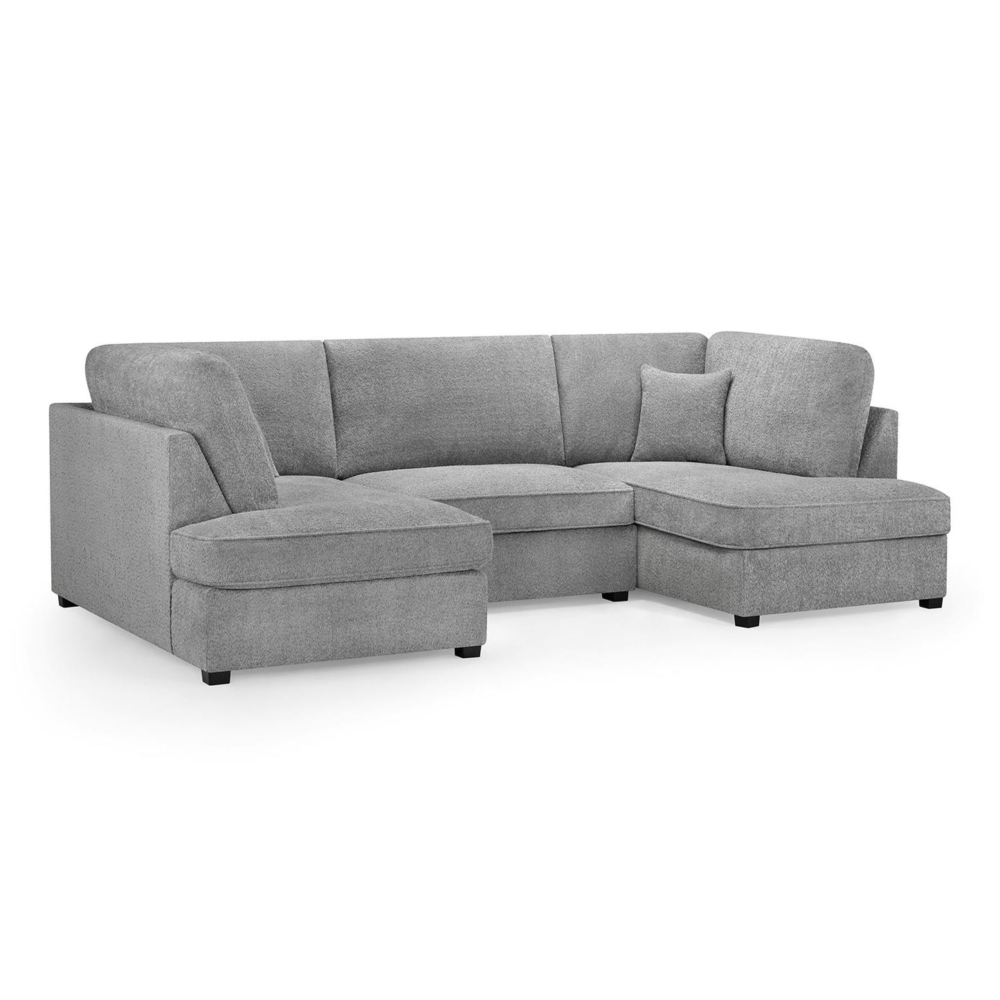 California Boucle Beige or Grey U shaped 6 Seater Sofa