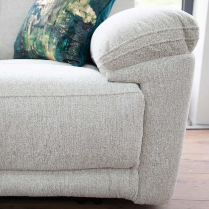 Orson 5 Seater Electric Recliner Corner Sofa Console Beige or Grey