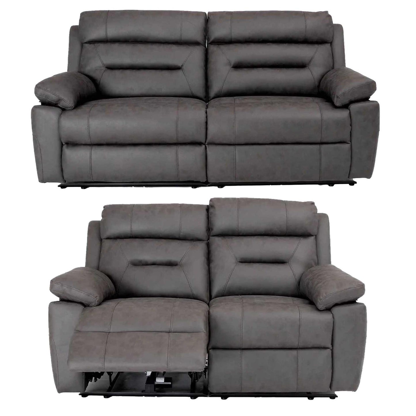 Lucy Electric Reclining Sofa Suite 3 + 2 Ink Grey
