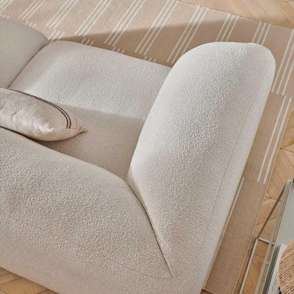 Chester 3 Piece Boucle Cream Fabric Sofas 3 + 1 + 1