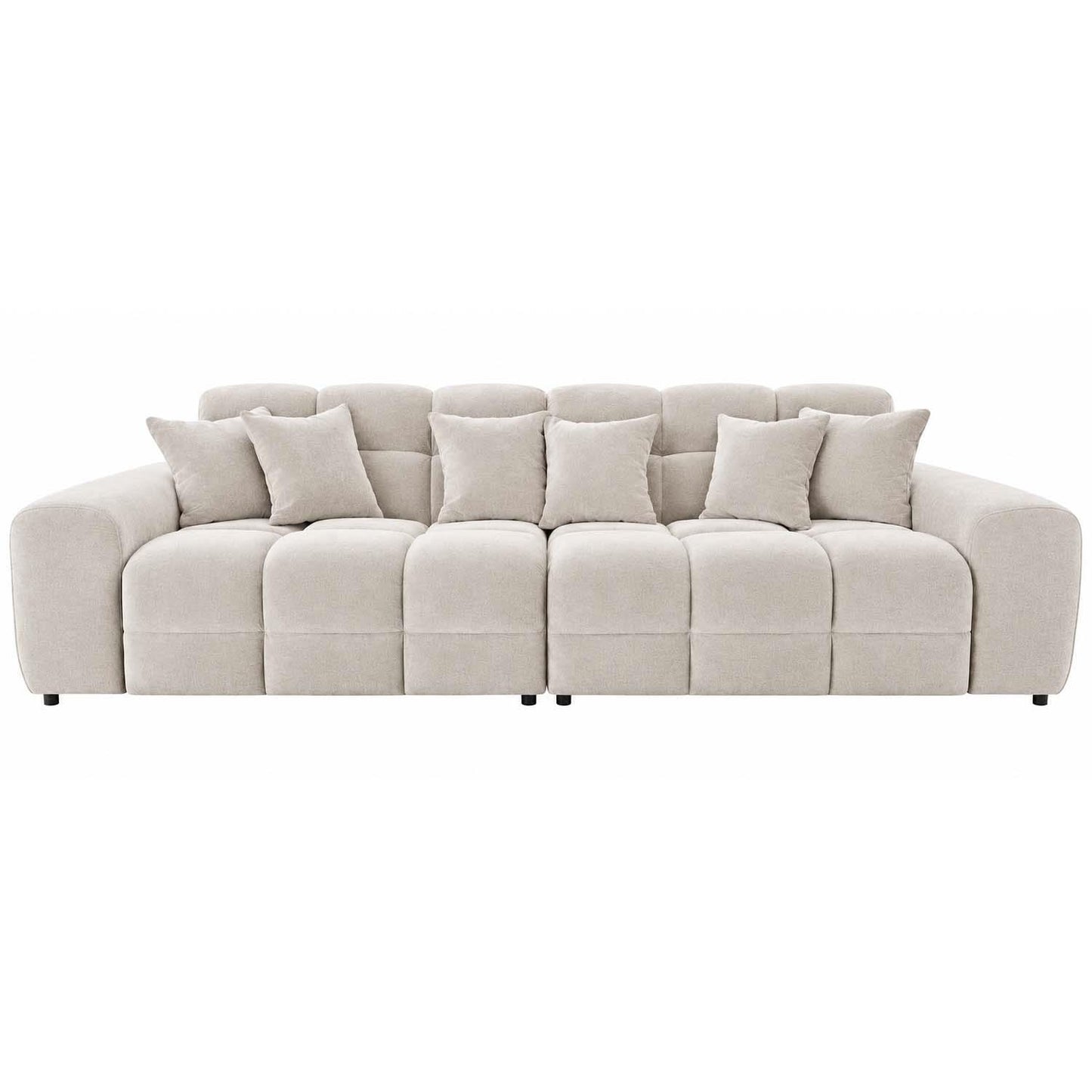 Jenson 4 Seater Plush Velvet Sofa with Deep Seats & Boxed Arms