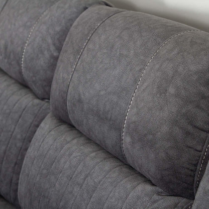 Anna Grey Fabric 5 Seater Electric Recliner Corner Sofa USB