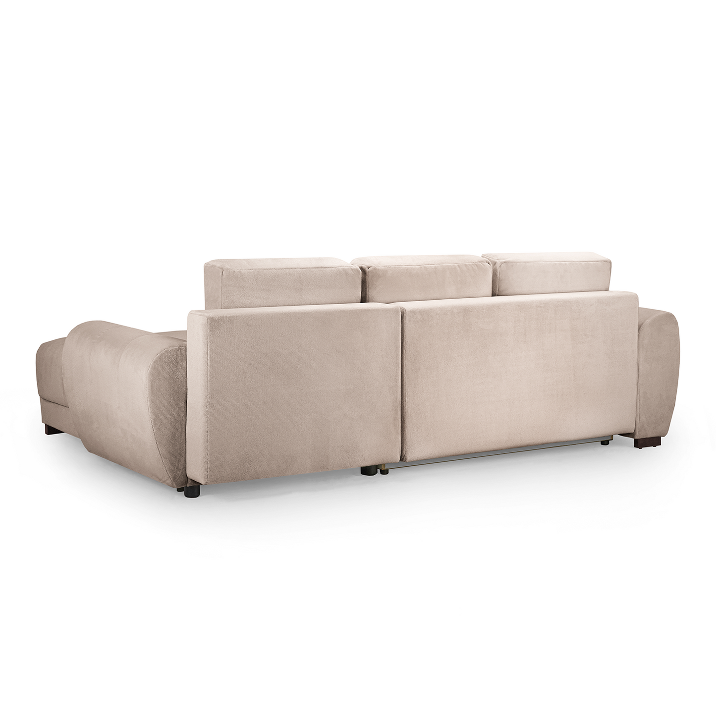 Zura Plush Velvet Large 3 Seater L Shaped Universal Corner Sofa Bed
