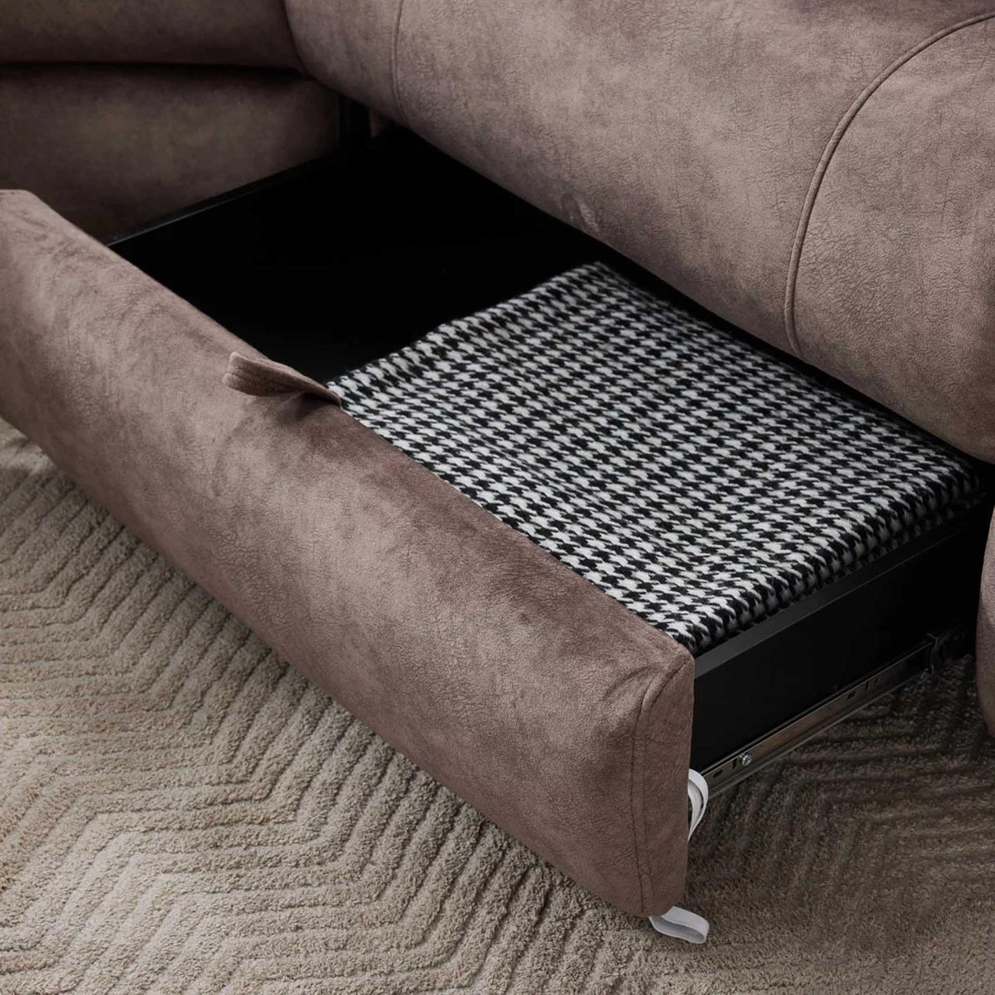 Valtos 2 Corner 2 Fabric Electric Reclining Corner sofa Grey or Brown