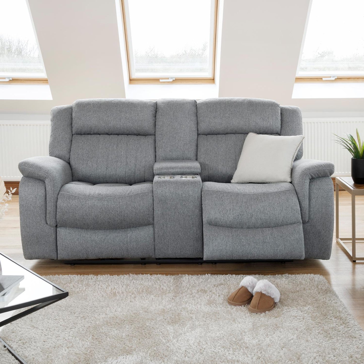 Linden Grey 2 Piece Electric Sofa Suite 3 + 2