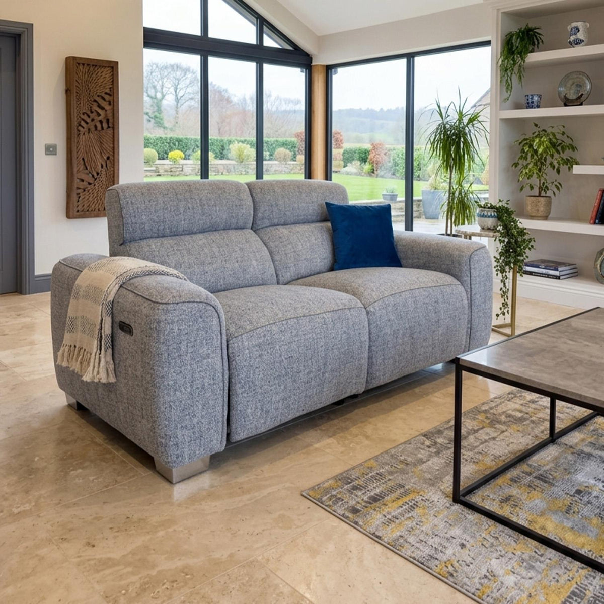 Tisbury 3 + 2 Electric Recliner Sofa Suite USB Beige or Grey